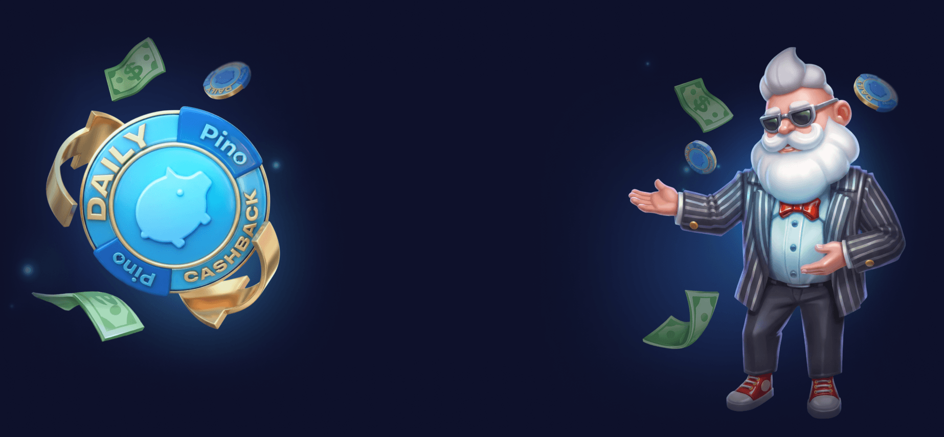 Pino presents the Pinocasino Daily Cashback